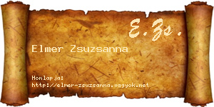 Elmer Zsuzsanna névjegykártya
